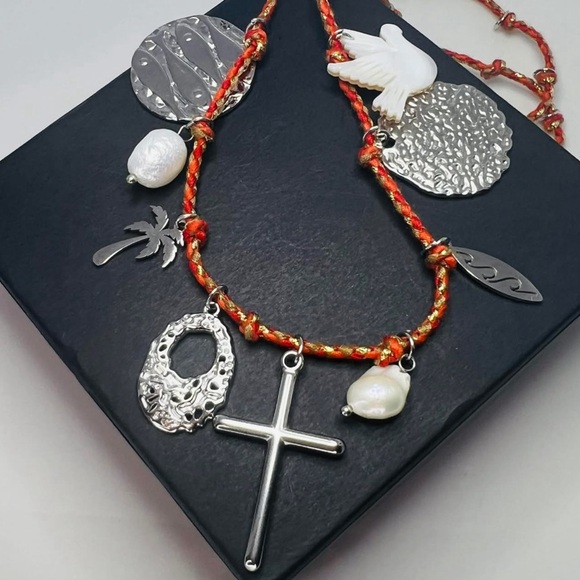 Jewelry - Spring/Summer 26’ Natural Shell Ocean Theme Cotton Rope Charm Necklace